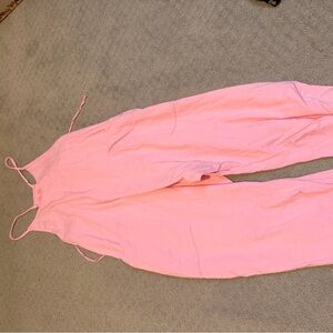 Free People Pink Overalls